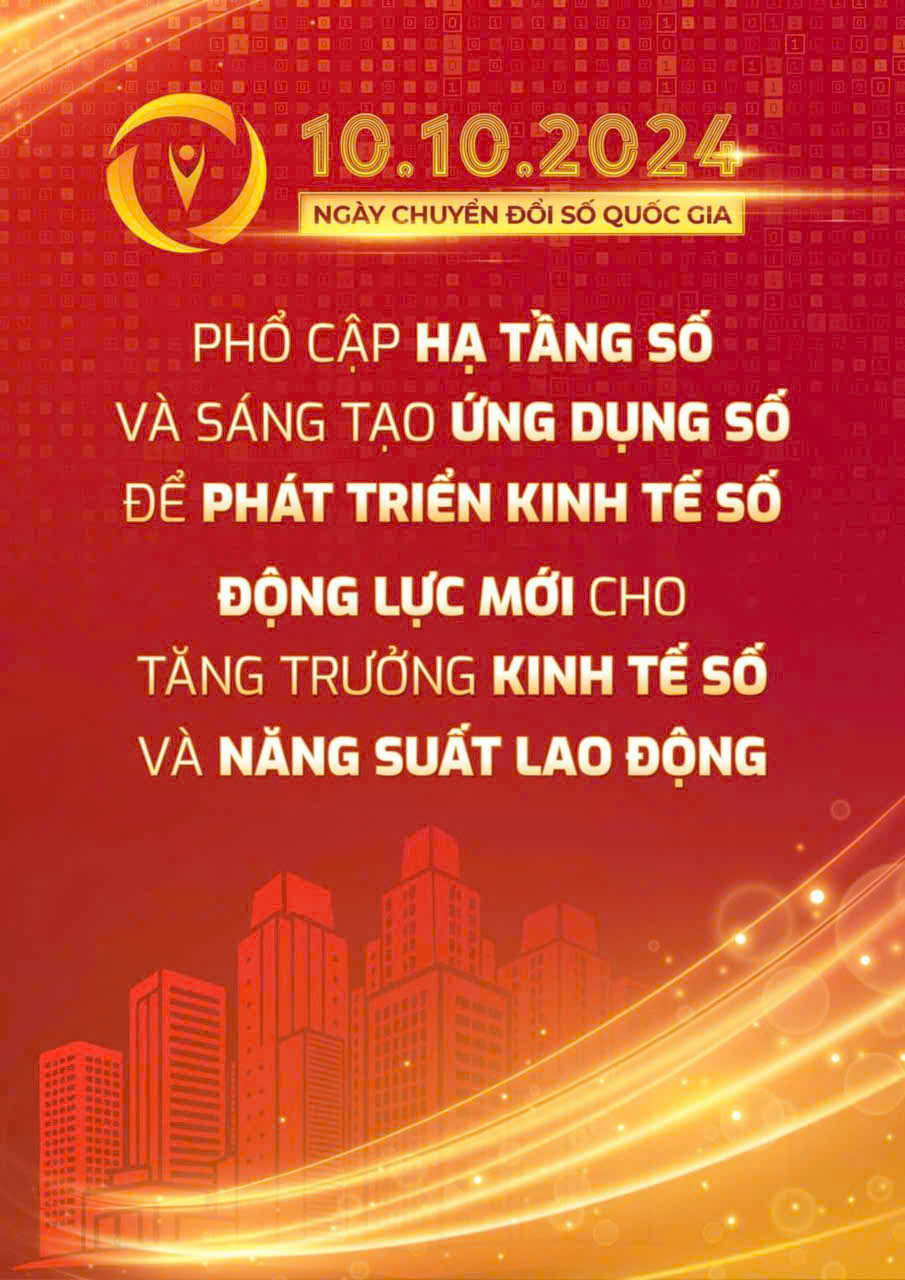 TUYÊN TRUYỀN NGÀY CHUYỂN ĐỔI SỐ QUỐC GIA 10/10/2024